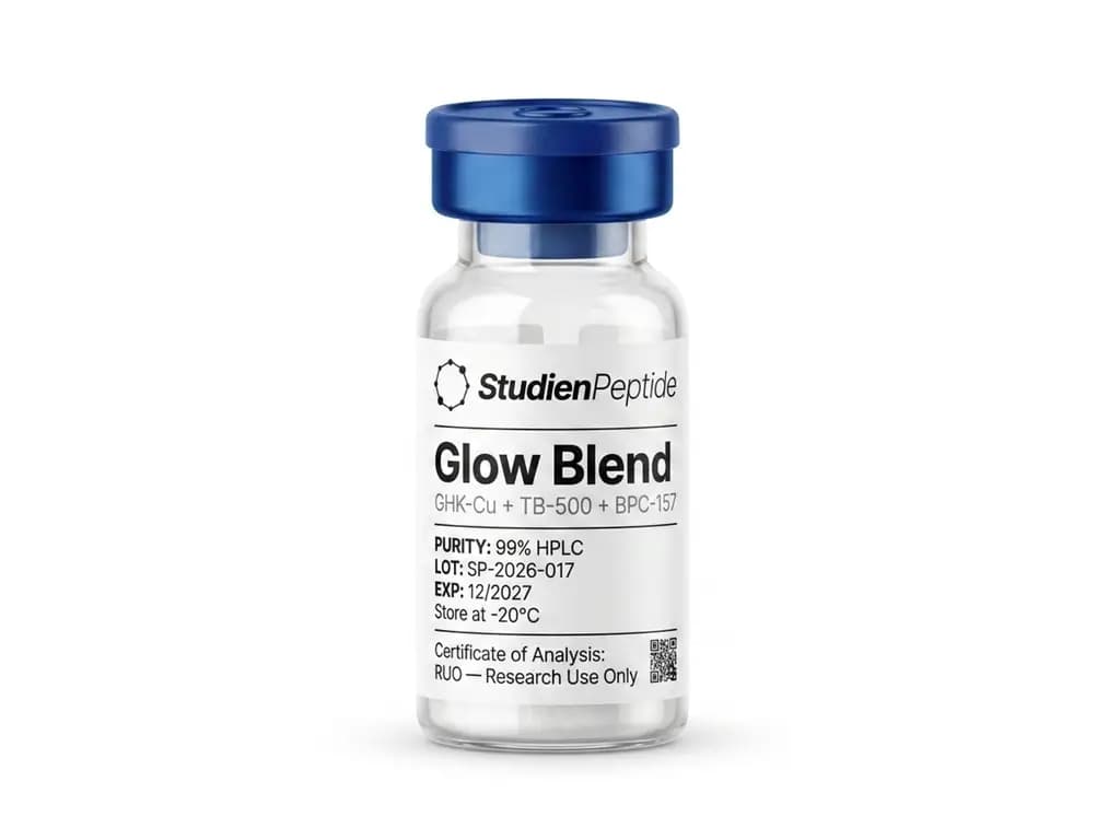 Glow Stack (GHK-Cu 50mg + TB-500 10mg + BPC-157 10mg) - View 1